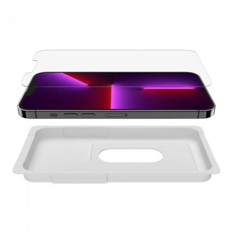 Belkin ScreenForce UltraGlass EZ tray Anti-Microbial Screen Protection for Apple iPhone 13 Pro Max 6.7/ Apple iPhone 14 Plus 6.7 - OVA079zz