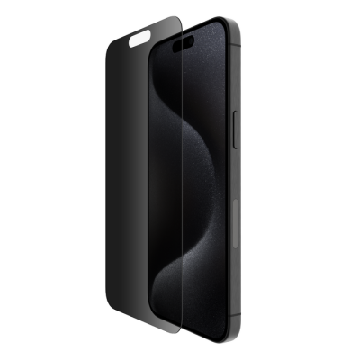 ScreenForce TemperedGlass Privacy Anti-Microbial Screen Protection for iPhone 15 Pro Max