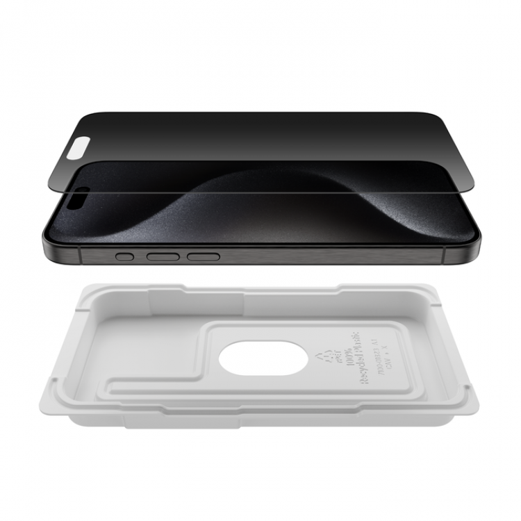ScreenForce TemperedGlass Privacy Anti-Microbial Screen Protection for iPhone 15 Pro Max