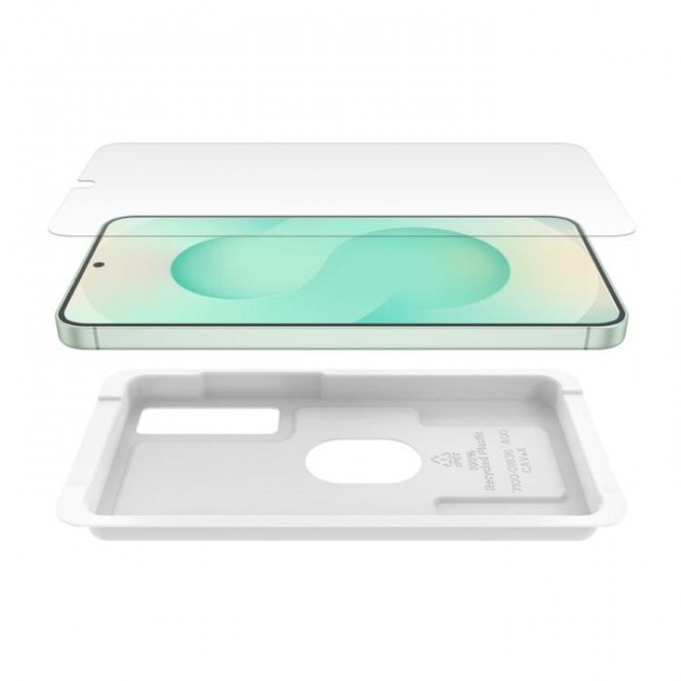 ScreenForce InvisiGlass Treated Screen Protector, Easy Tray, Samsung S25+