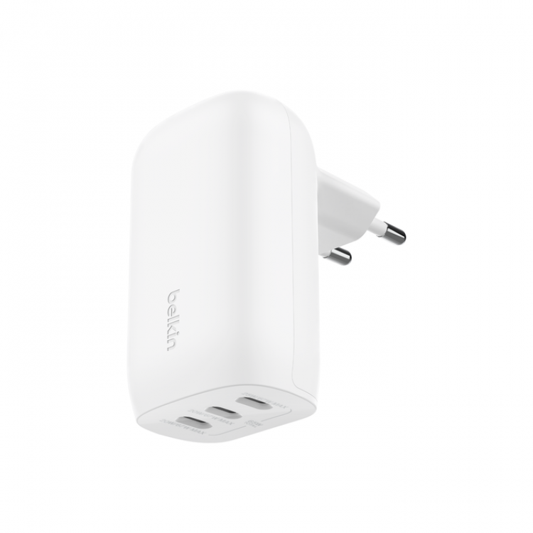  Belkin 67W Trio USB-C PD 3.1 Ταχυ-Φορτιστ΄ής με PPS BoostCharge , 3Xθύρες για APPLE iPhone 16/15 Series, MacBook Pro, AirPods, Galaxy - ΛΕΥΚΟ - WCC002VFWH