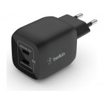 BELKIN 45W Διπλος 2XUSB-C Power Delivery 3.0 & GaN Οικιακός φορτιστής PPS, για MacBook Pro, iPhone 17, iPhone Air, iPad, Galaxy S25, Pixel 10, Laptop - ΜΑΥΡΟ - WCH011vfBK