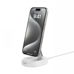 BOOST^CHARGE™ Folding Wireless Charging Stand with Qi2/MagSafe Compatible 15w, White