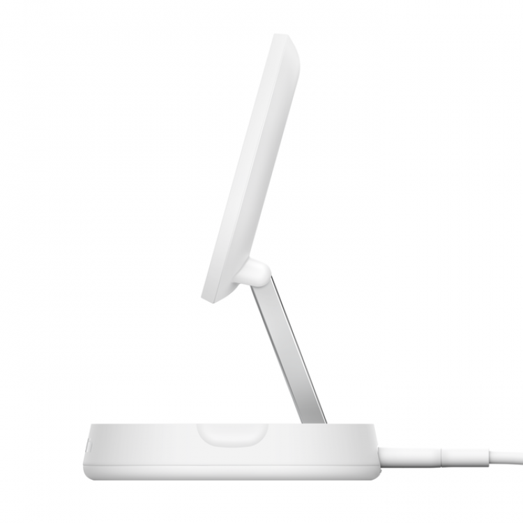 BOOST^CHARGE™ Folding Wireless Charging Stand with Qi2/MagSafe Compatible 15w, White