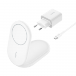BOOST^CHARGE™ Qi2 15W Magnetic Foldable Wireless Charging Stand, White