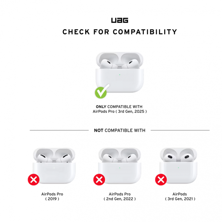 Θήκη UAG Scout για Apple AirPods PRO 3 Gen 2025 - ΜΑΥΡΟ - 104133114040