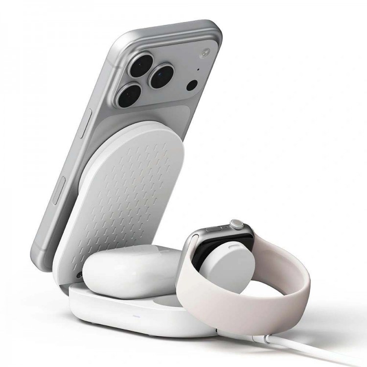 RINGKE Ασύρματος Qi2.2 MAGSAFE FOLDING Φορτιστής 25W - ΛΕΥΚΟ