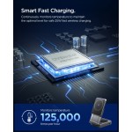 SPIGEN SGP ESSENTIAL EF302MOQ 2-in-1+C QI2.2 25W MagSafe Magnetic wireless charging station-base for Αpple iPhone, Apple Watch Series, Airpods - BLACK - ACH10399