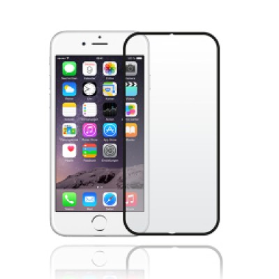Screen Protector Tempered Glass ΒS PRO with colour frame for APPLE iPhone 6 6s BLACK WHITE