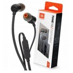 JBL by HARMAN, Ακουστικά mic Hands-Free FLAT CABLE με εργονομικά Ear Pads - ΜΑΥΡΟ - T110