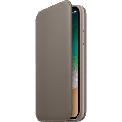 Θήκη Γνήσια Apple Δερμάτινη πορτοφόλι για iPhone Xs, X - Taupe MQRY2ZM/A