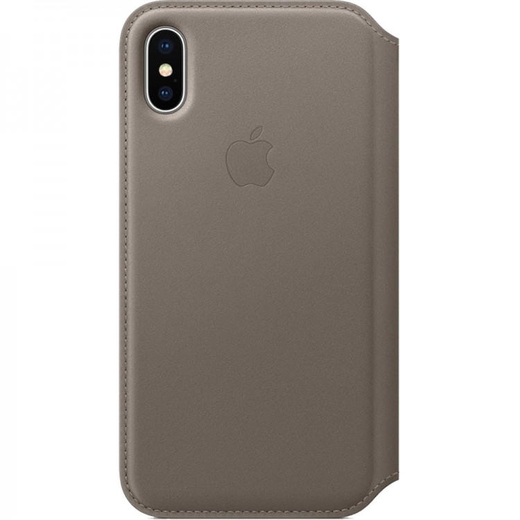 Θήκη Γνήσια Apple Δερμάτινη πορτοφόλι για iPhone Xs, X - Taupe MQRY2ZM/A