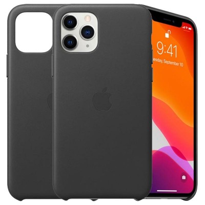 Case Genuine Apple Leather for iPhone 11 Pro MAX 6.5 - BLACK - MX0E2ZMA