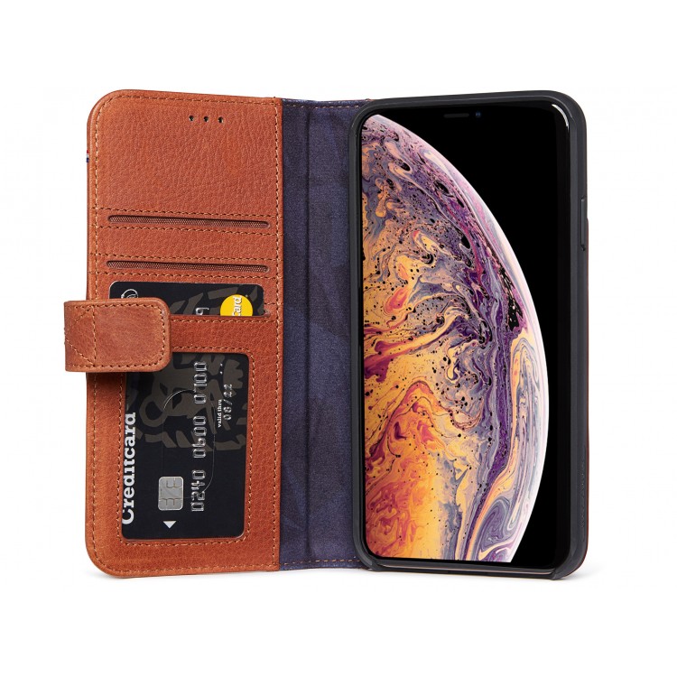 Θήκη Decoded Γνήσια Δερμάτινη πορτοφόλι Card Wallet για Apple iPhone XS Max - ΚΑΦΕ - D8IPO65CW4CBN