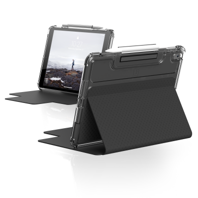 Case UAG folio U Lucent for iPad 10.2 2019, 2020 - BLACK ICE - 12191N314043