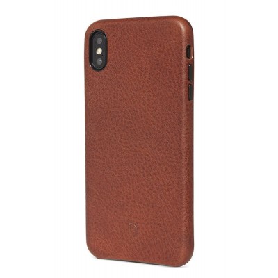 Case Decoded Genuine Leather Back COVER for Apple iPhone XS MAX - Brown - D8IPO65BC2CBN