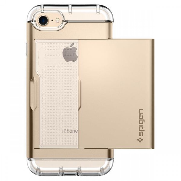 Case Spigen SGP CRYSTAL WALLET για iPhone 7 - GOLD - 042CS20983