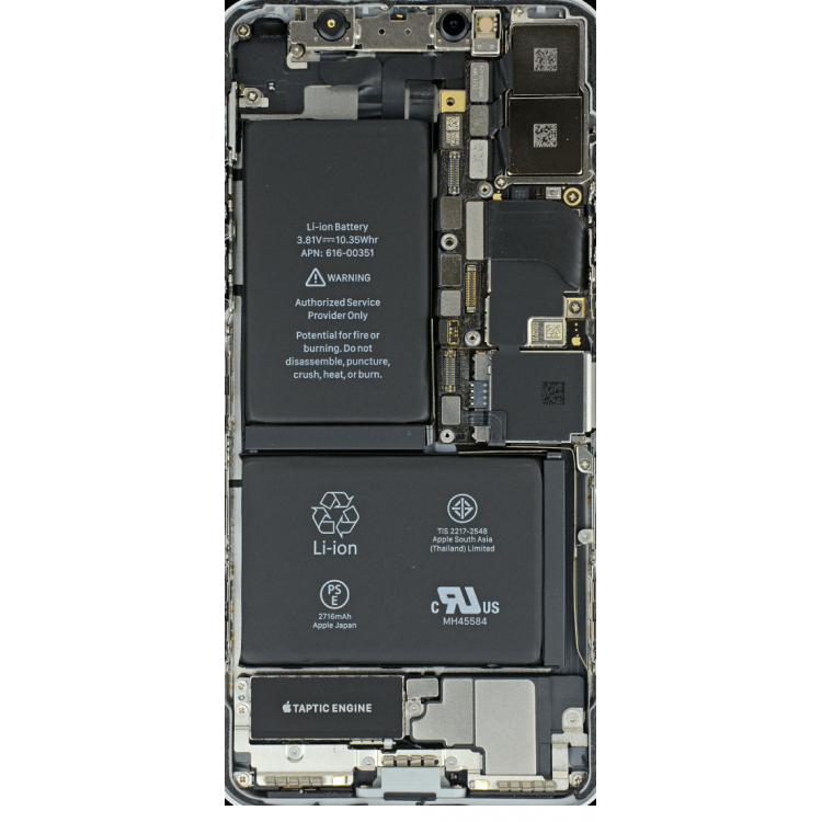 Μπαταρία APPLE για iPhone Xs 2716mAh LI-ON-Polymer APPLE Γνήσια BULK - APN 616-00351
