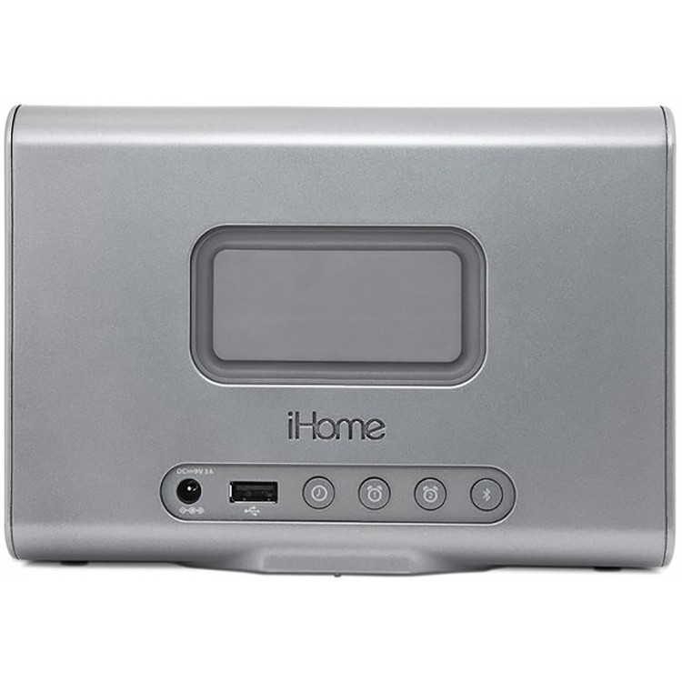 iHome Βάση Bluetooth με Dual Alarm ρολόι, Qi Ασύρματο Φόρτιστη και USB θύρα φόρτισης - ΜΑΥΡΟ - iBTW39