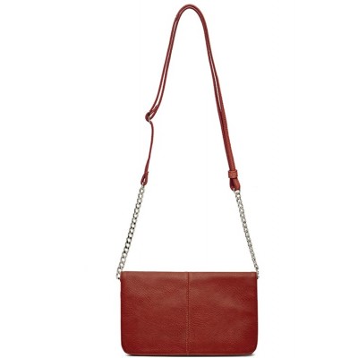 MightyPurse HButler Spark Flap Genuine Leather handbag with internal powerbank 4000mAh - RED - MP417