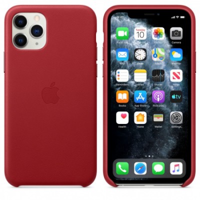 Θήκη Γνήσια Apple Δερμάτινη για iPhone 11 Pro 5.8 - ΚΟΚΚΙΝΟ - MWYF2ZMA