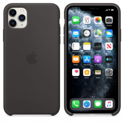 Case Genuine Apple Silicone for iPhone 11 PRO MAX 6.5 - BLACK - MX002ZMA