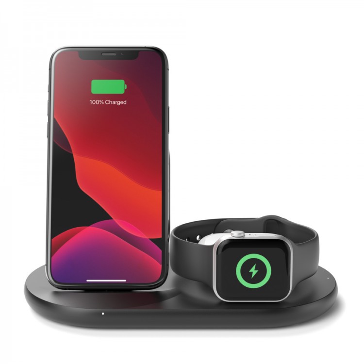 Belkin WIZ001vfBK BOOST↑CHARGE™ 3-in-1 Wireless Charger for Apple DevicesΜαύρο