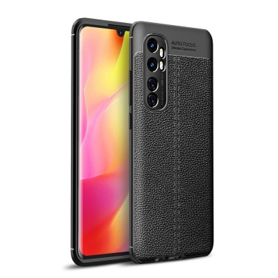 Θήκη TECH PROTECT Grain LEATHER για XIAOMI MI NOTE 10 Lite - ΜΑΥΡΟ