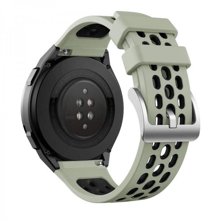 Tech Protect Bi-Color SILICONE λουράκι για Huawei Watch GT2e 46MM - ΠΡΑΣΙΝΟ ΜΑΥΡΟ