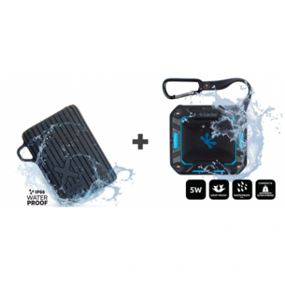 Xtorm AL420 Pack Summer Waterproof Rechargable PowerBank 10000mAh + 5W Gecko BS050 Waterproof Bluetooth Speaker - XT-AL420+BS050