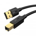 Καλώδιο Σύνδεσης UGREEN US135 USB 2.0 A Male To B Male για εκτυπωτή 1μ. Gold plated - Μαύρο -  UGR633BLK